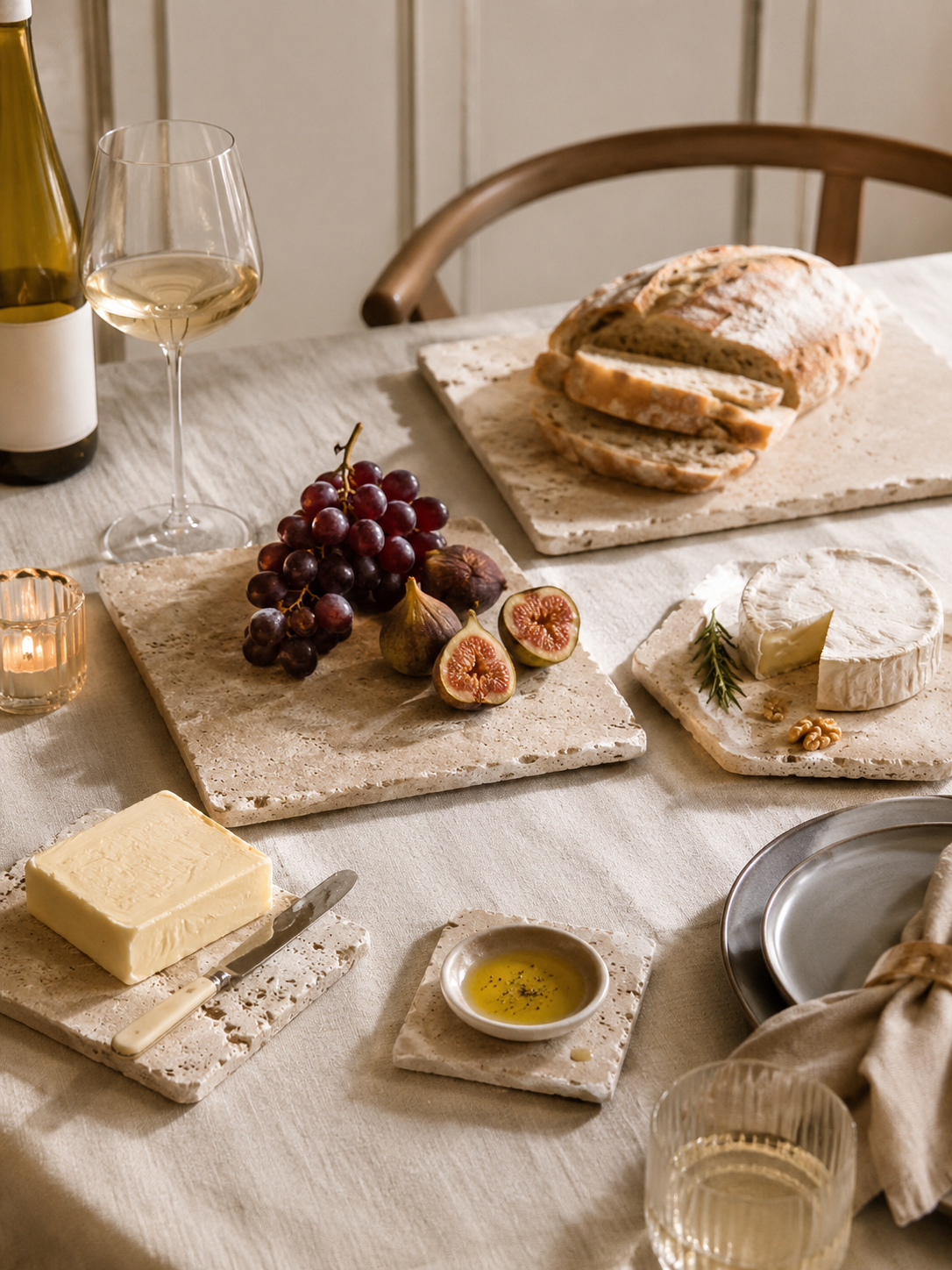 Where to Place a Wabi-Sabi Travertine Display Tray