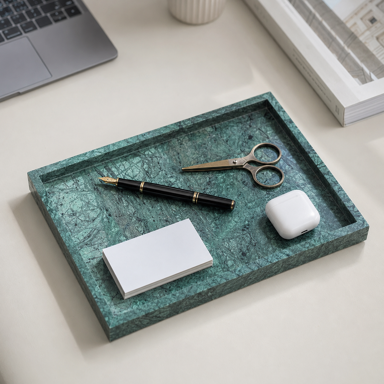 Minimalist Marble Square Tray - Image 7