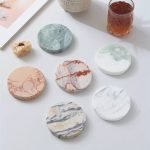 Round marble coaster - processed_image_1