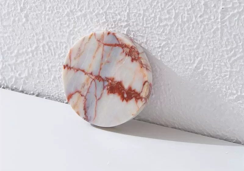 Round marble coaster - processed_image_1-8