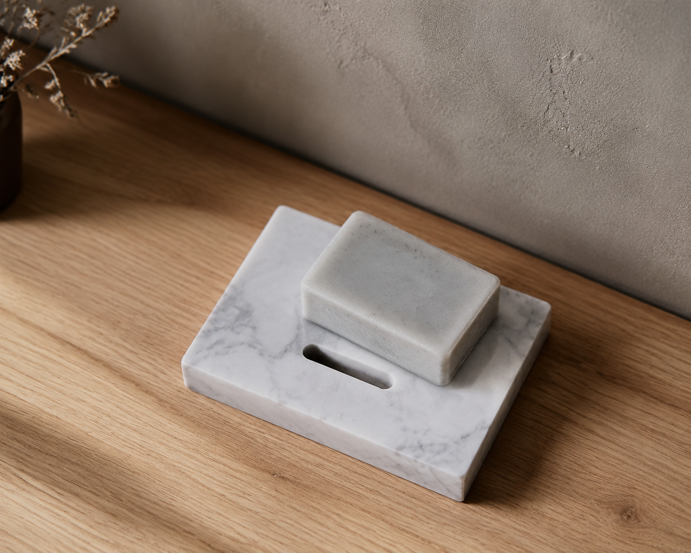Wabi-Sabi Natural Marble Soap Dish with Drainage Holes - Image 7