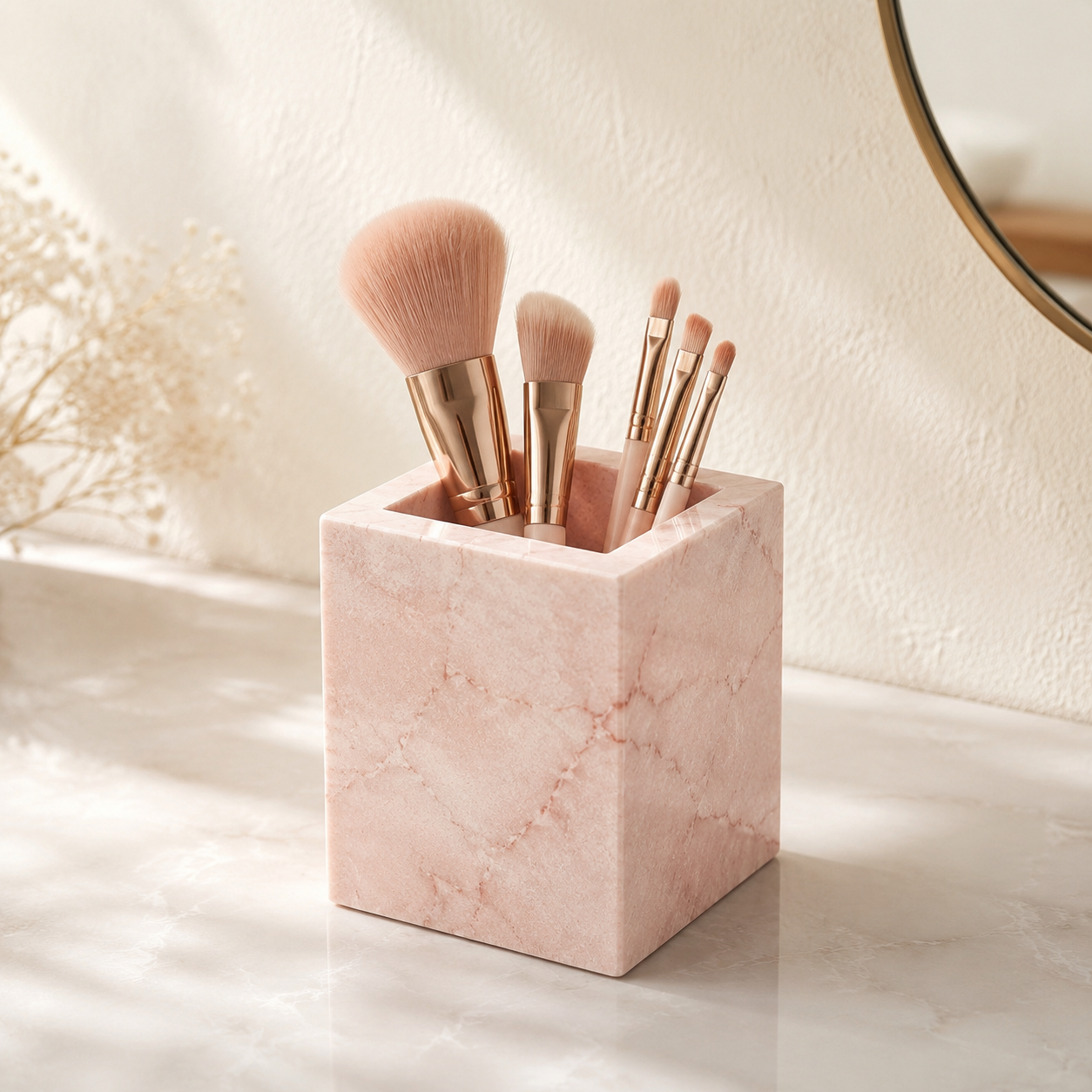 Natural Marble Square Pen Holder - Image 2