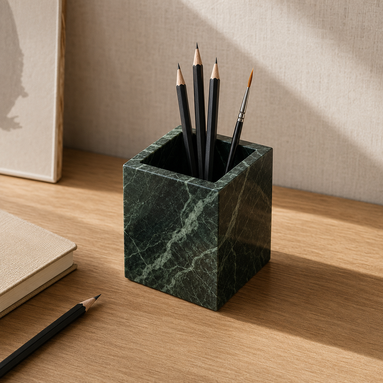 Natural Marble Square Pen Holder - Image 5