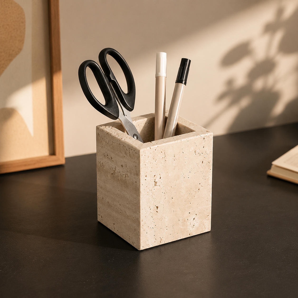 Natural Marble Square Pen Holder - Image 6