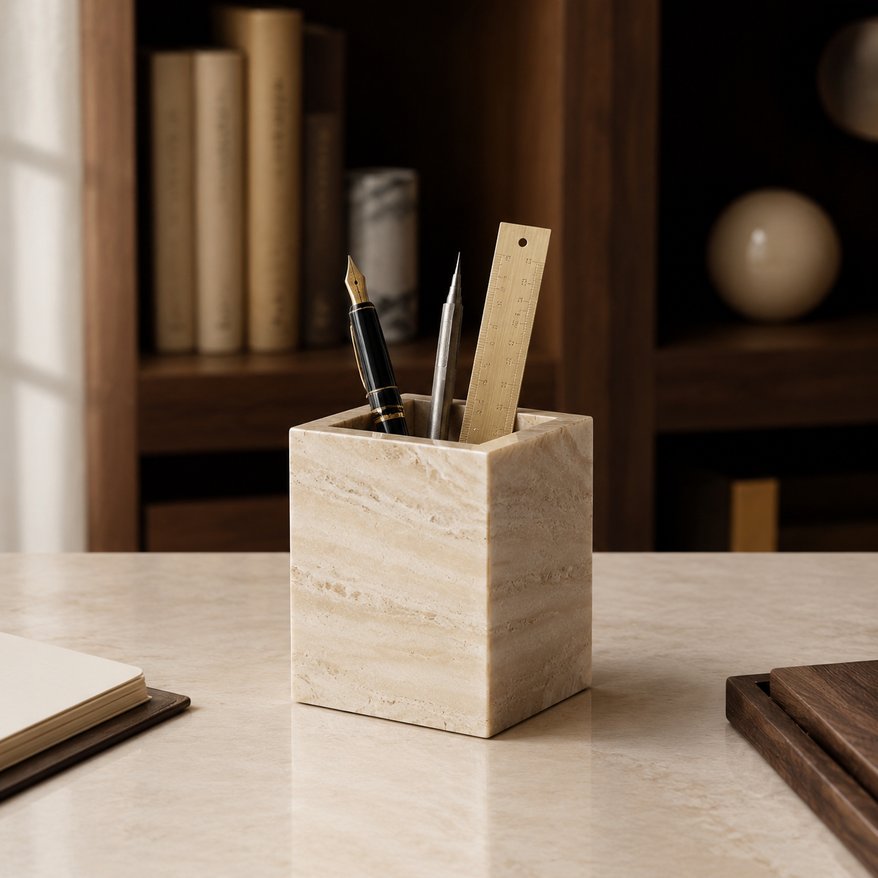 Natural Marble Square Pen Holder - Image 7