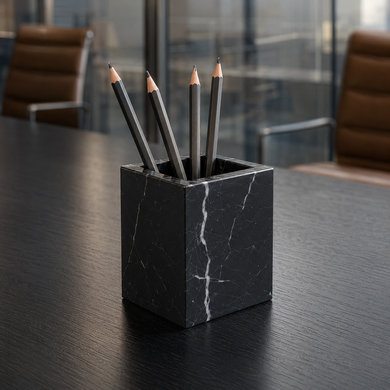 Natural Marble Square Pen Holder - Image 9
